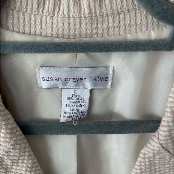 Susan Graver Women's Beige textures Blazer in size large. Great condition! - Picture 6 of 13